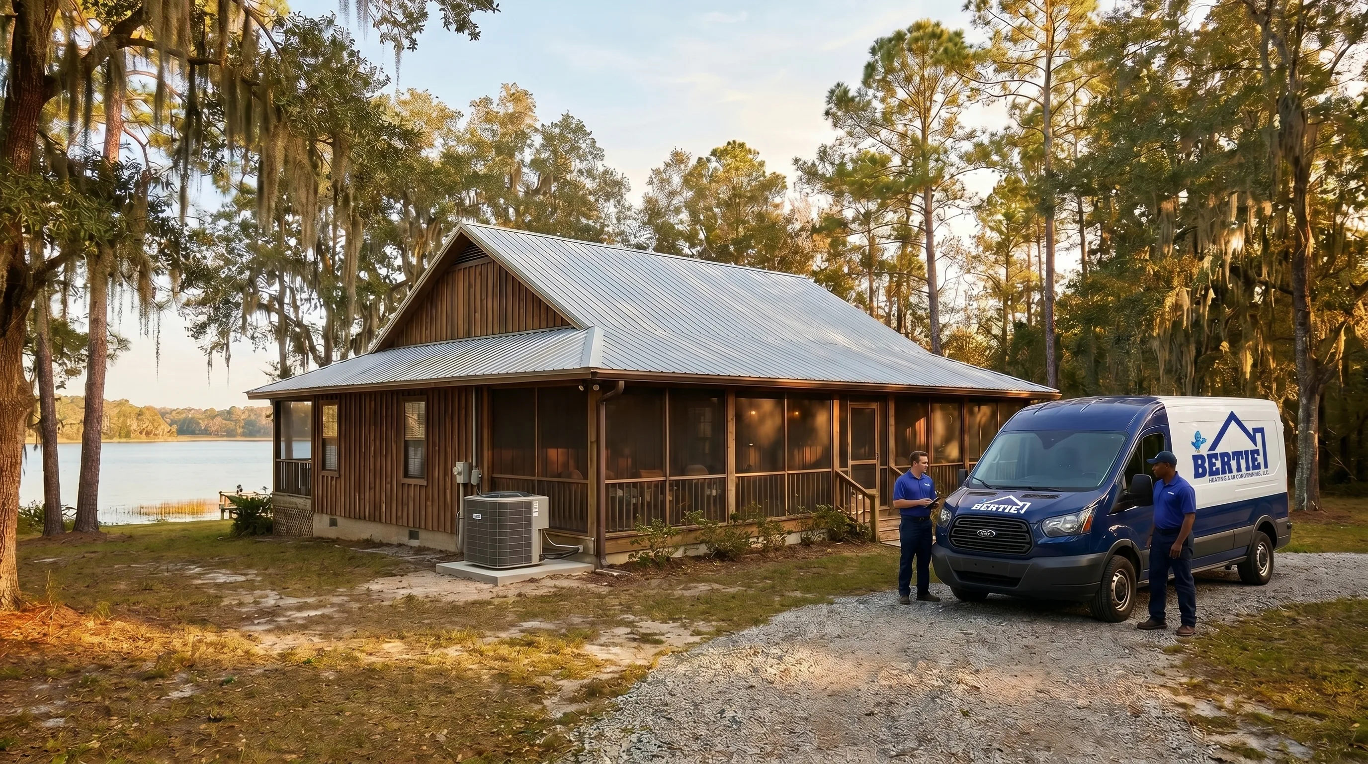 A Melrose, Florida neighborhood served by Bertie Air