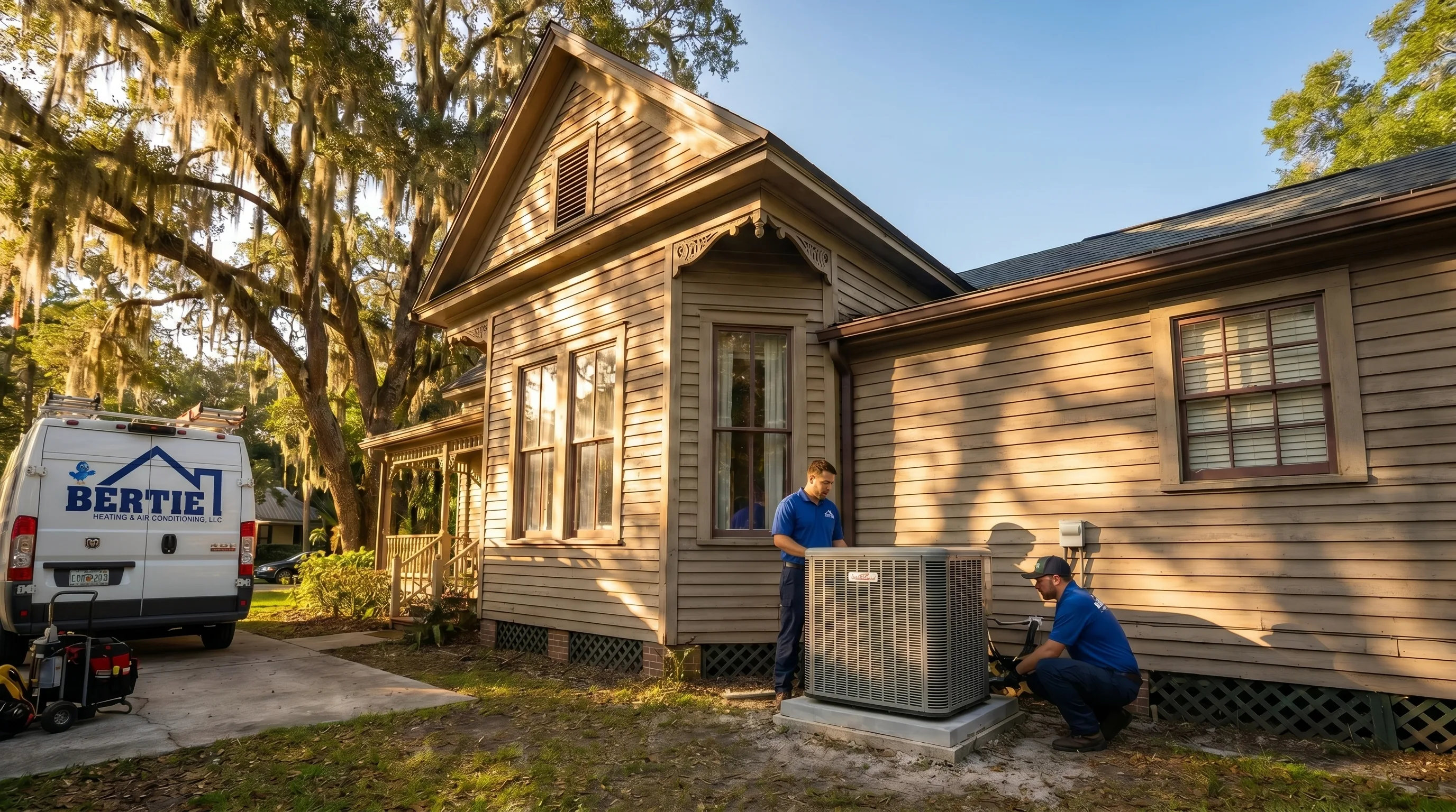 A Micanopy, Florida neighborhood served by Bertie Air